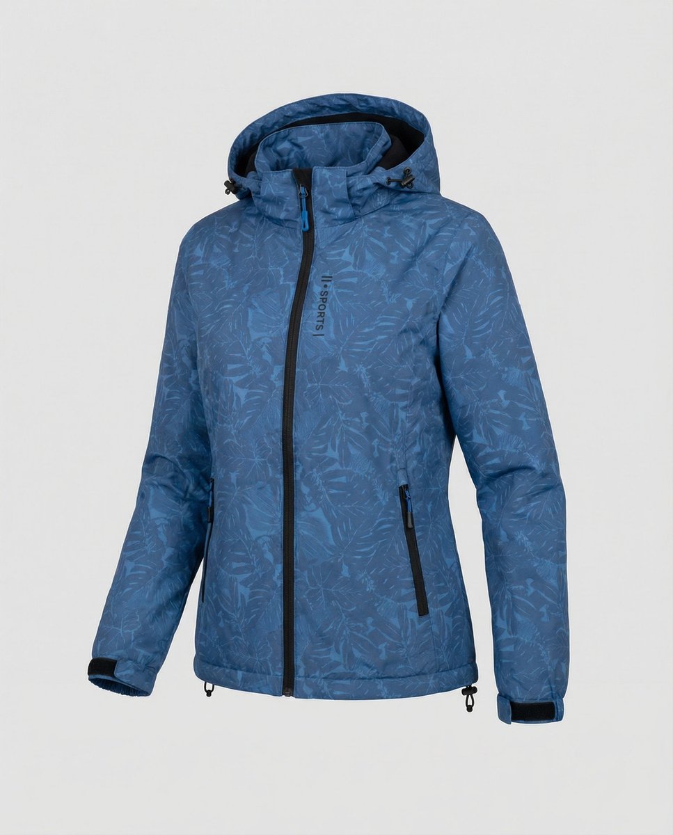 Elodie | Bedruckte, gefütterte Damen-Kapuzenregenjacke