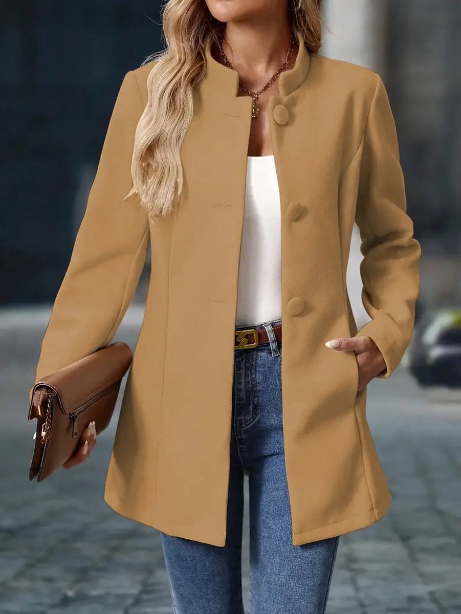 Etta | Women's Stand Collar Fitted Blazer