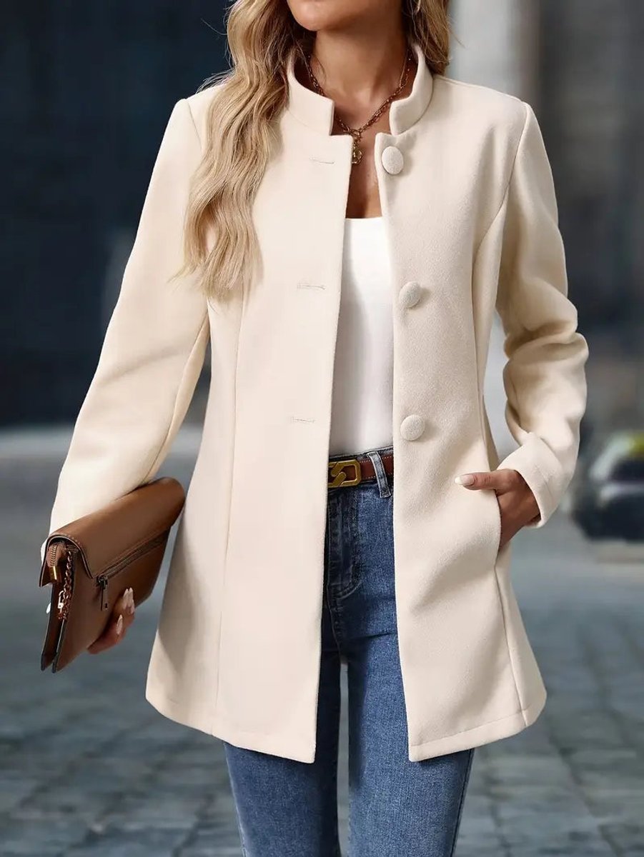 Etta | Women's Stand Collar Fitted Blazer