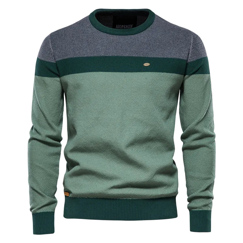 Everett | Herren-Strickpullover aus Baumwolle im Colorblock-Design
