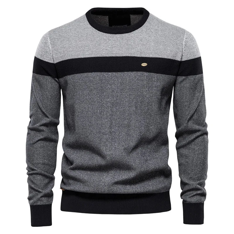 Everett | Herren-Strickpullover aus Baumwolle im Colorblock-Design