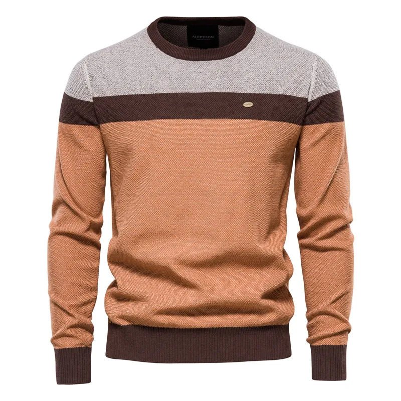 Everett | Herren-Strickpullover aus Baumwolle im Colorblock-Design