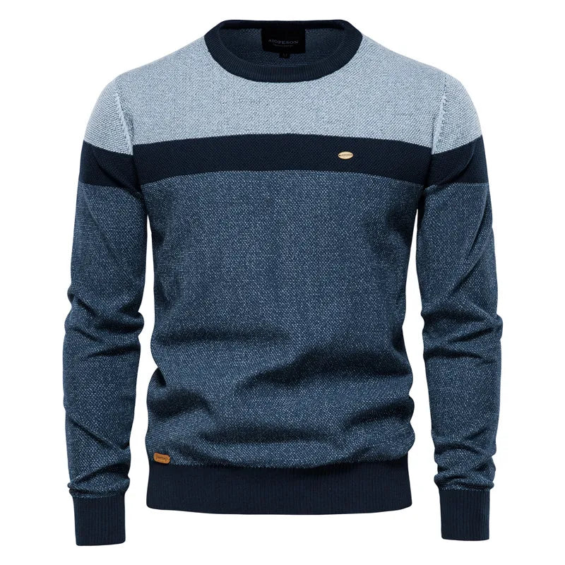 Everett | Herren-Strickpullover aus Baumwolle im Colorblock-Design