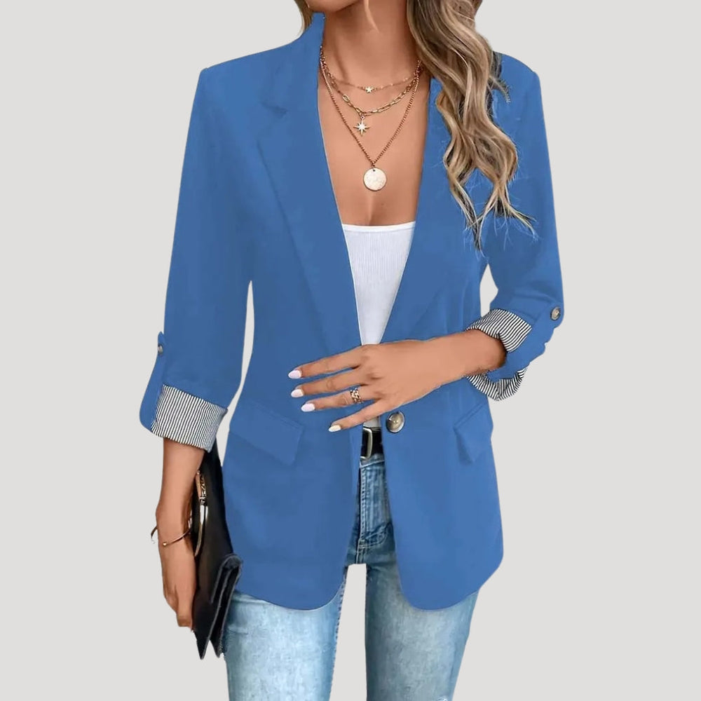 Everly | Women's Roll Sleeve One Button Blazer