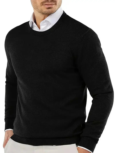 Ezra | Herren-Strickpullover aus Baumwolle mit Rundhalsausschnitt