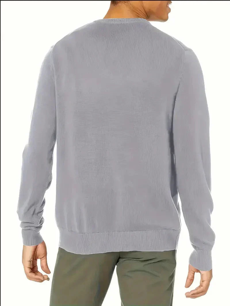 Ezra | Herren-Strickpullover aus Baumwolle mit Rundhalsausschnitt