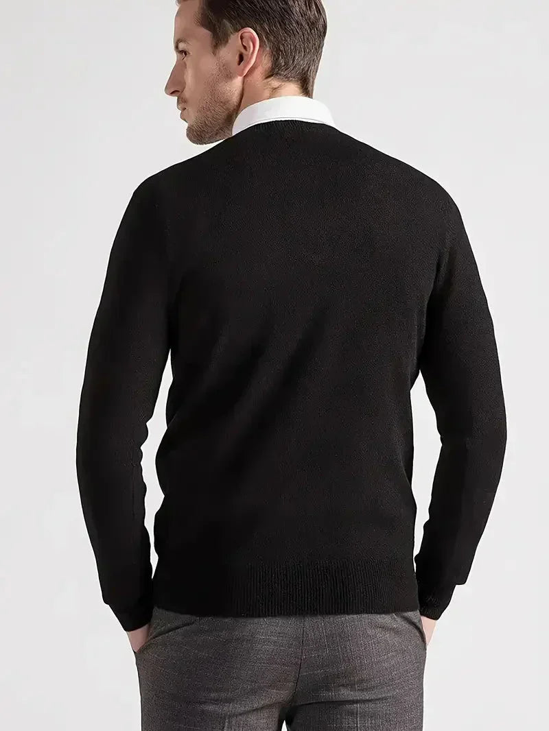 Ezra | Herren-Strickpullover aus Baumwolle mit Rundhalsausschnitt