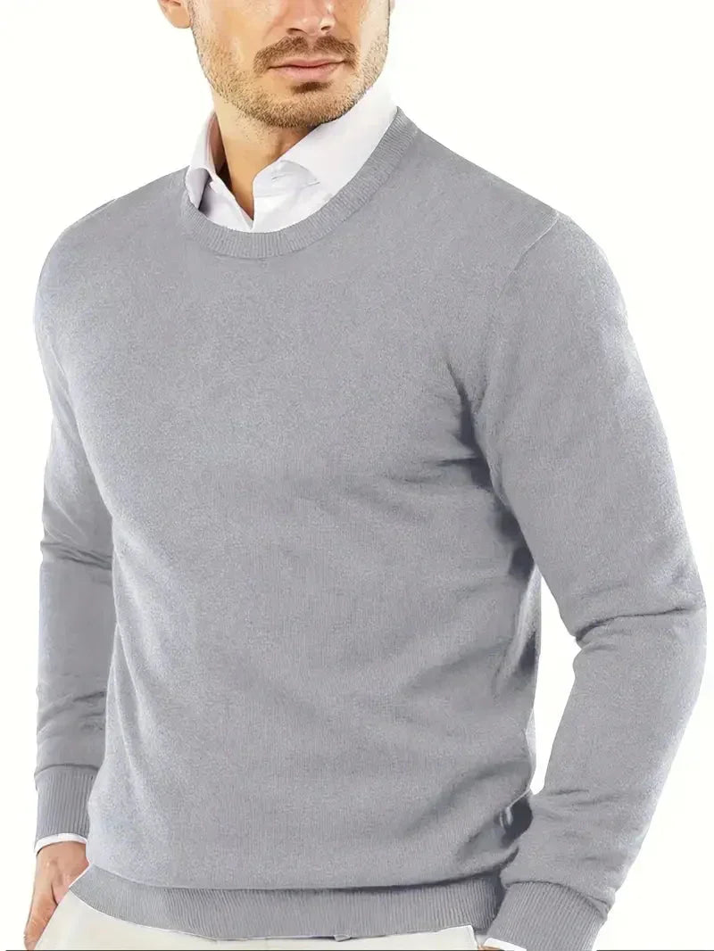 Ezra | Herren-Strickpullover aus Baumwolle mit Rundhalsausschnitt