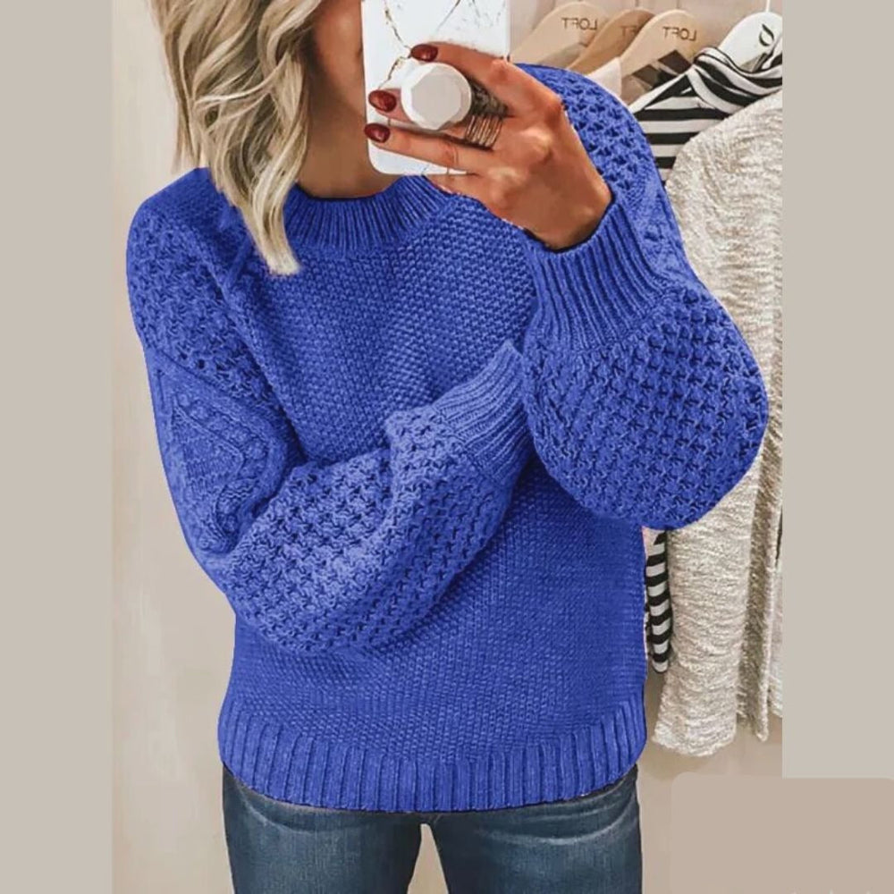 Faye | Grobstrick-Pullover für Damen mit Rundhalsausschnitt