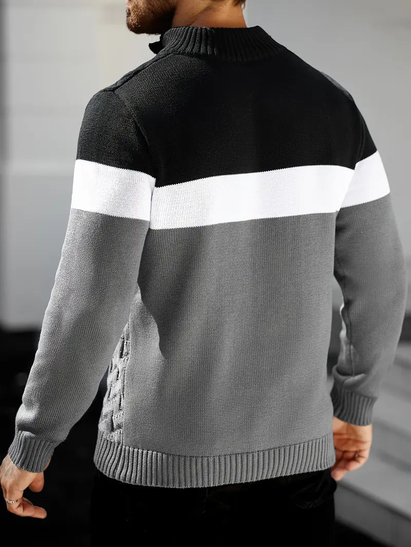 Ferdinand | Men's Color Block Henley Sweater