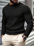 Finlay | Gerippter Herren-Strickpullover mit Rundhalsausschnitt