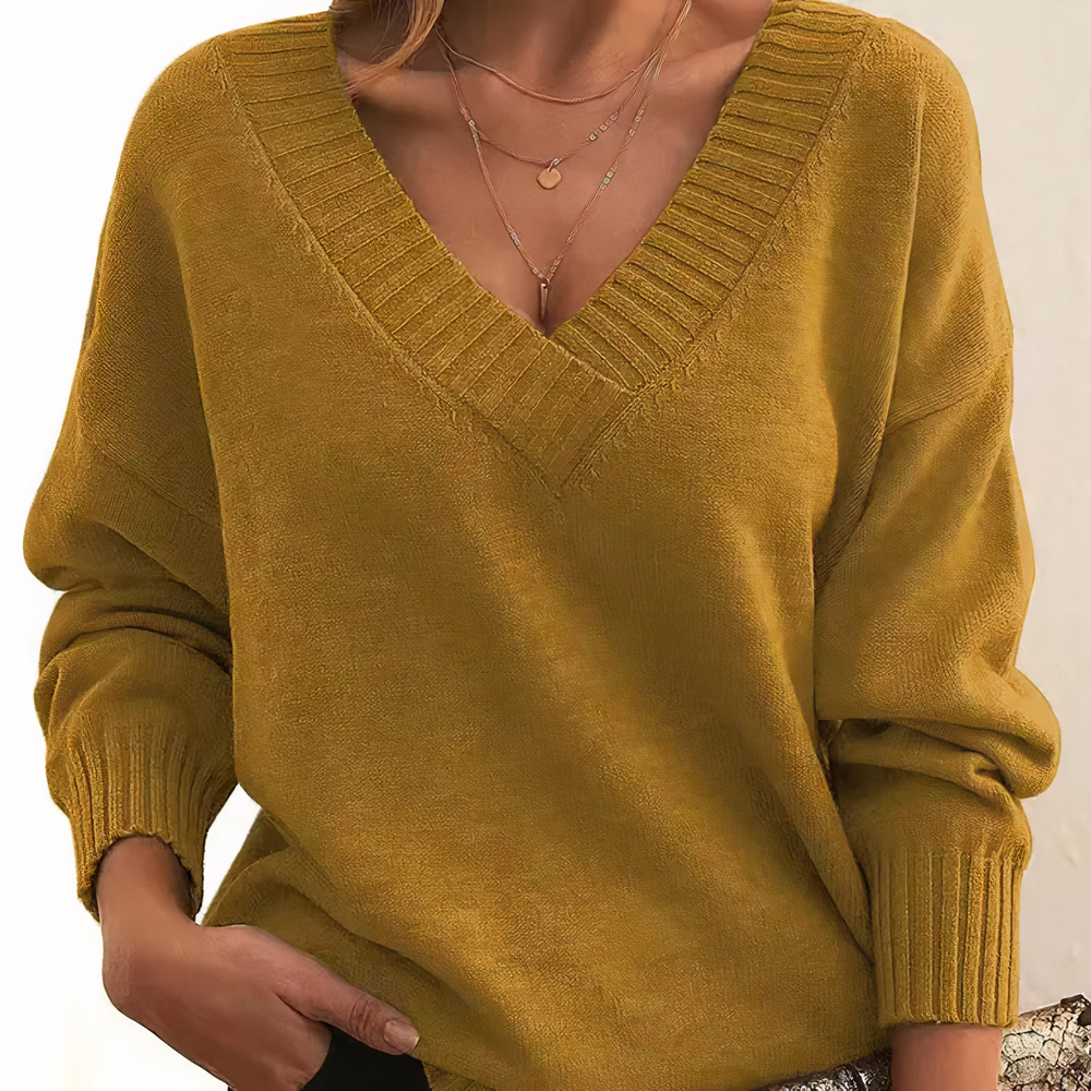 Fiona | Women's V-Neck Knit Sweater