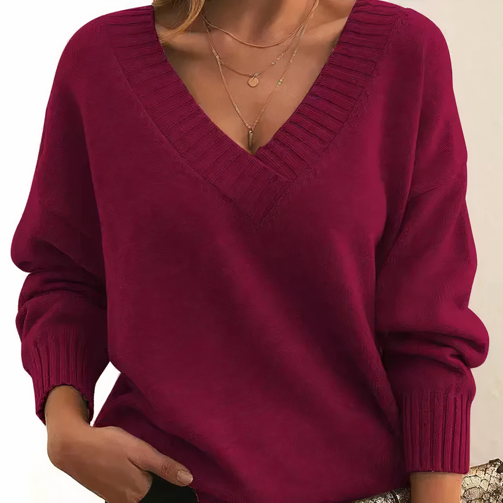 Fiona | Women's V-Neck Knit Sweater