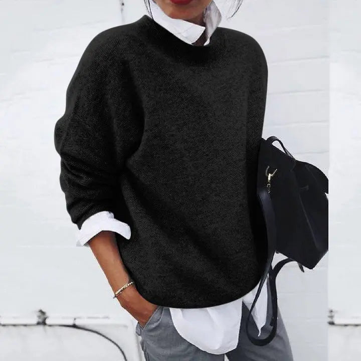 Florence | Weicher Strickpullover für Damen mit Rundhalsausschnitt