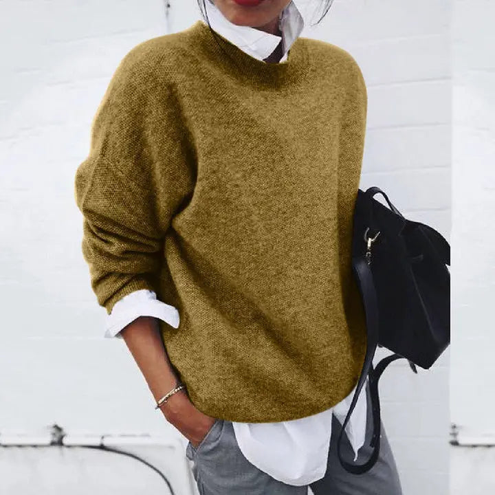 Florence | Weicher Strickpullover für Damen mit Rundhalsausschnitt