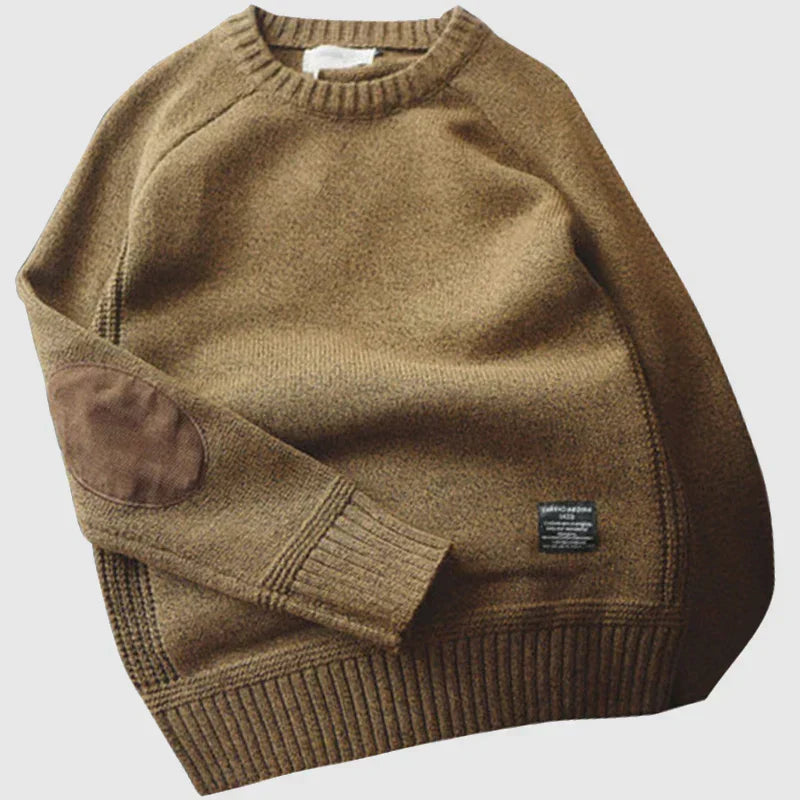 Forrest | Herren-Strickpullover mit Ellenbogenpatches