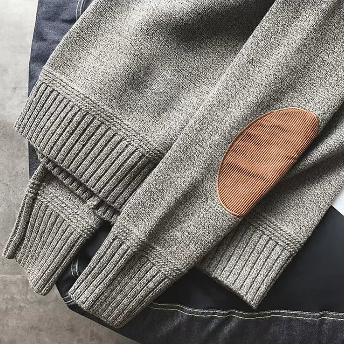 Forrest | Herren-Strickpullover mit Ellenbogenpatches