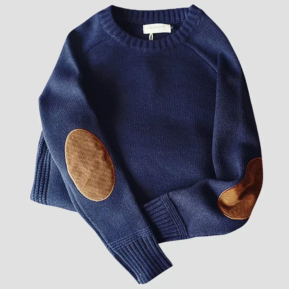 Forrest | Herren-Strickpullover mit Ellenbogenpatches