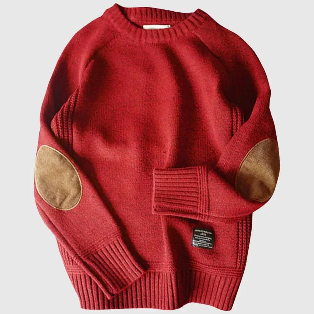 Forrest | Herren-Strickpullover mit Ellenbogenpatches