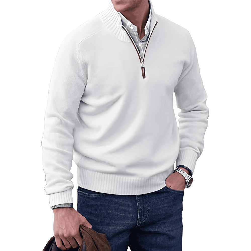Gareth | Men's Quarter Zip Knit Sweater