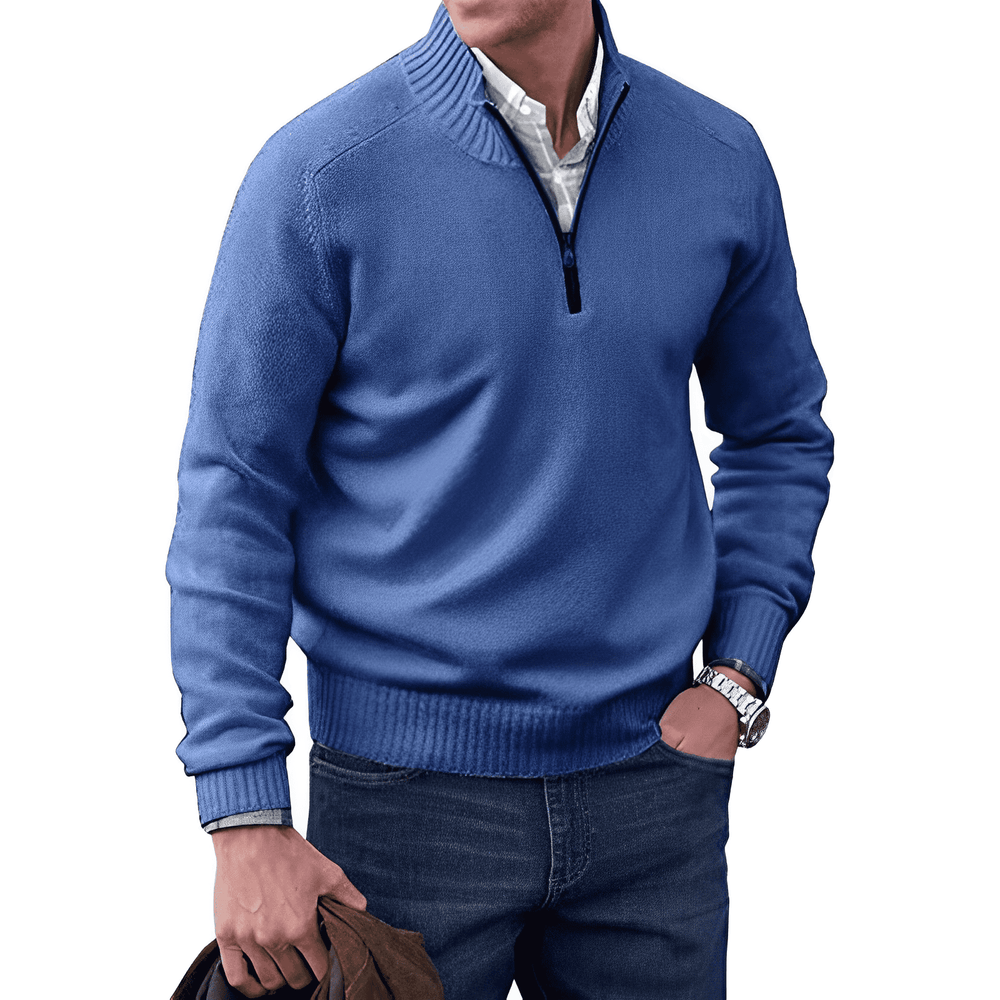 Gareth | Men's Quarter Zip Knit Sweater