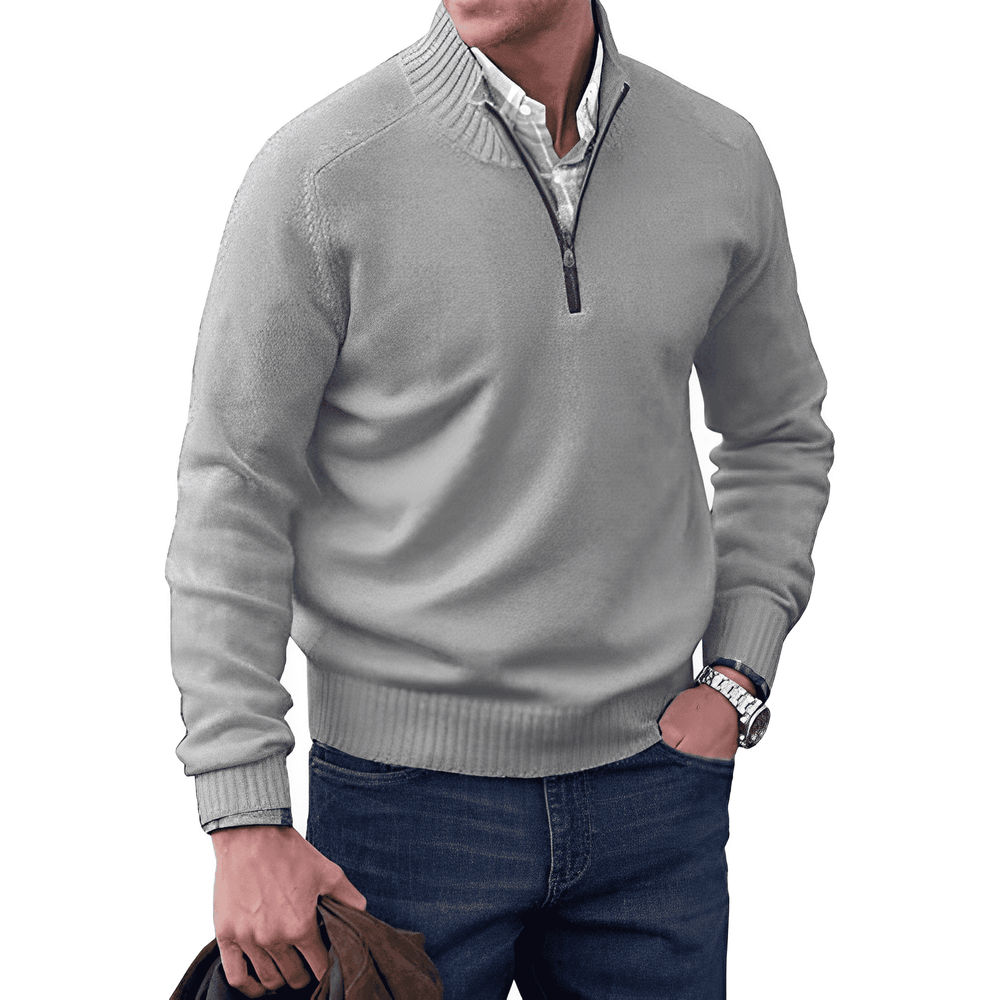 Gareth | Men's Quarter Zip Knit Sweater