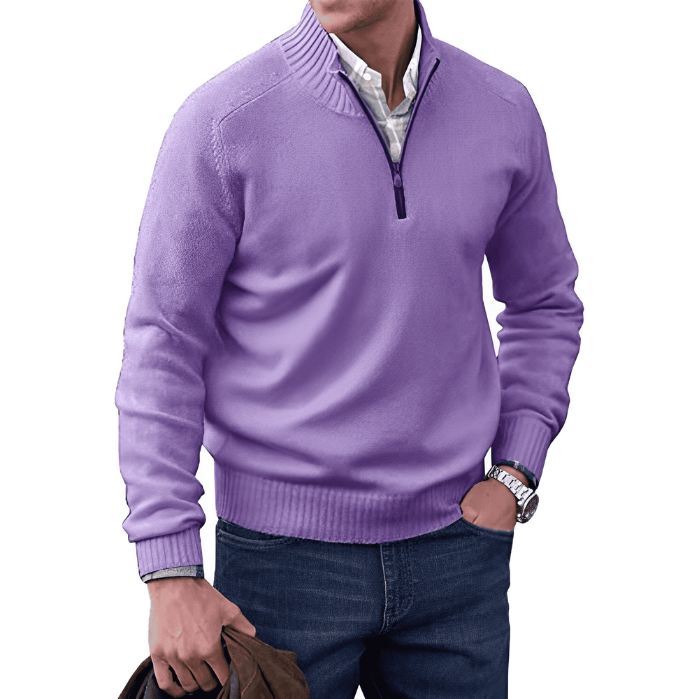 Gareth | Men's Quarter Zip Knit Sweater