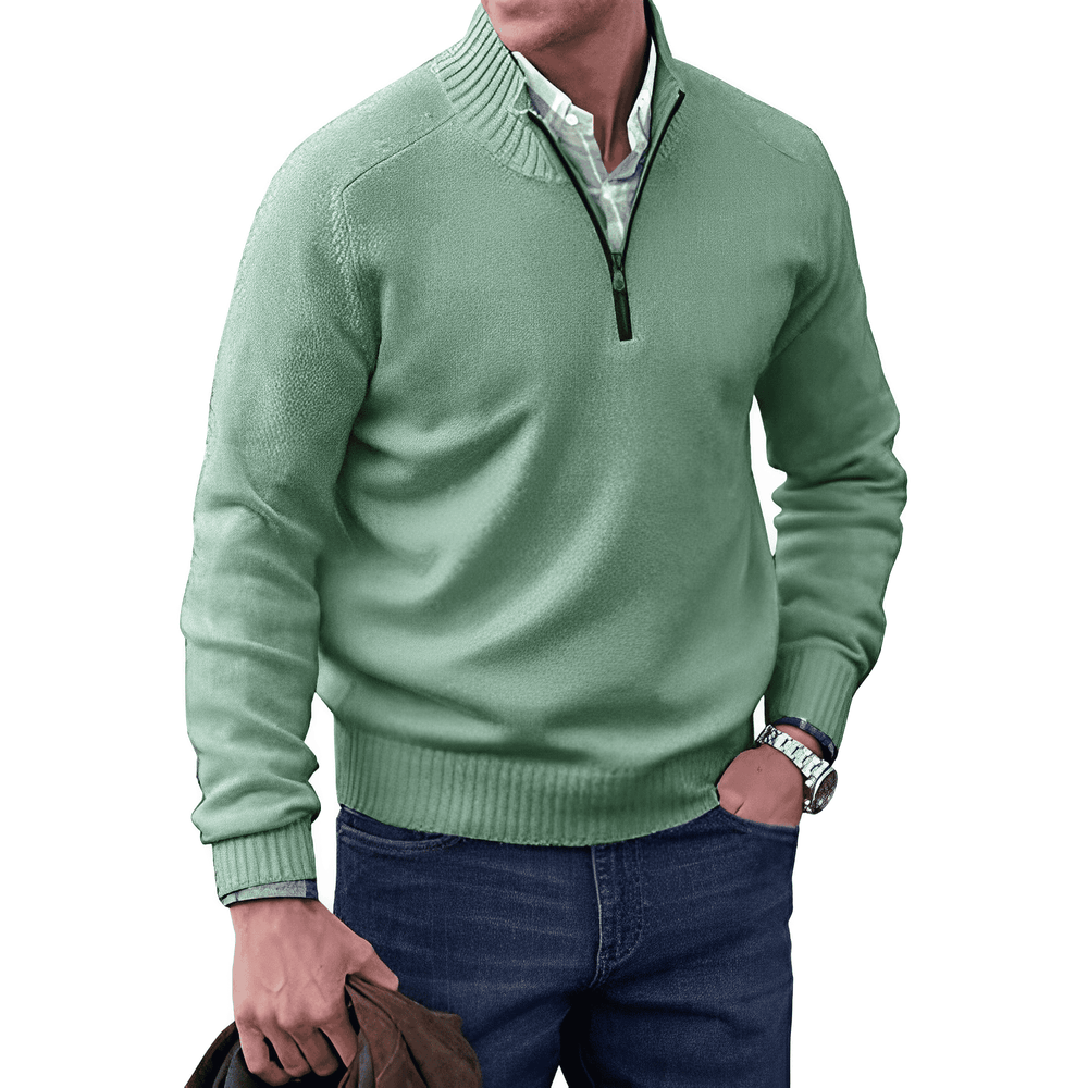 Gareth | Men's Quarter Zip Knit Sweater
