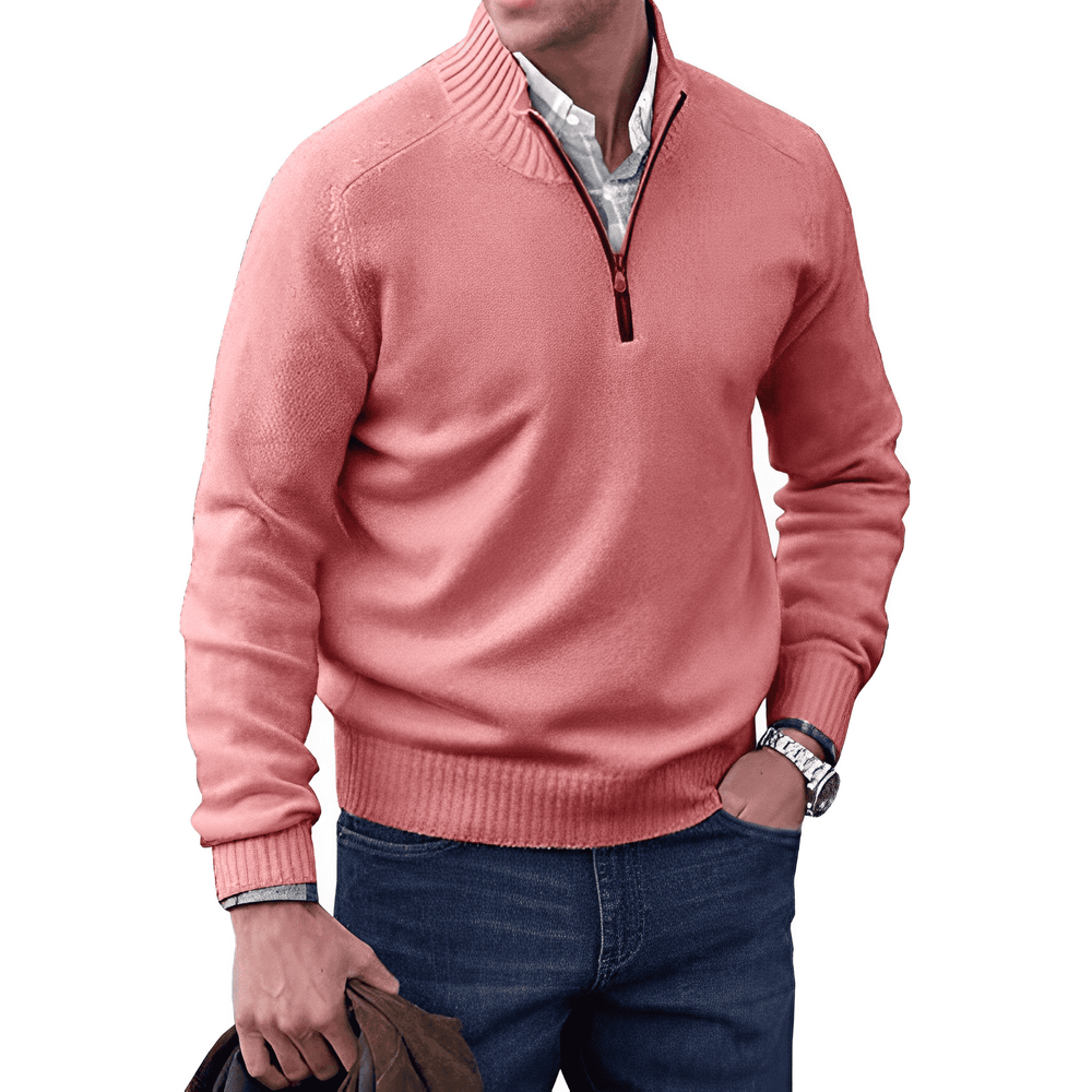Gareth | Men's Quarter Zip Knit Sweater