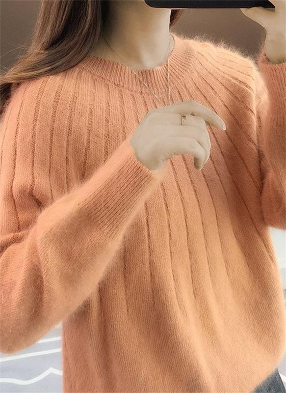 Georgia | Damen Rippstrickpullover Weit geschnitten