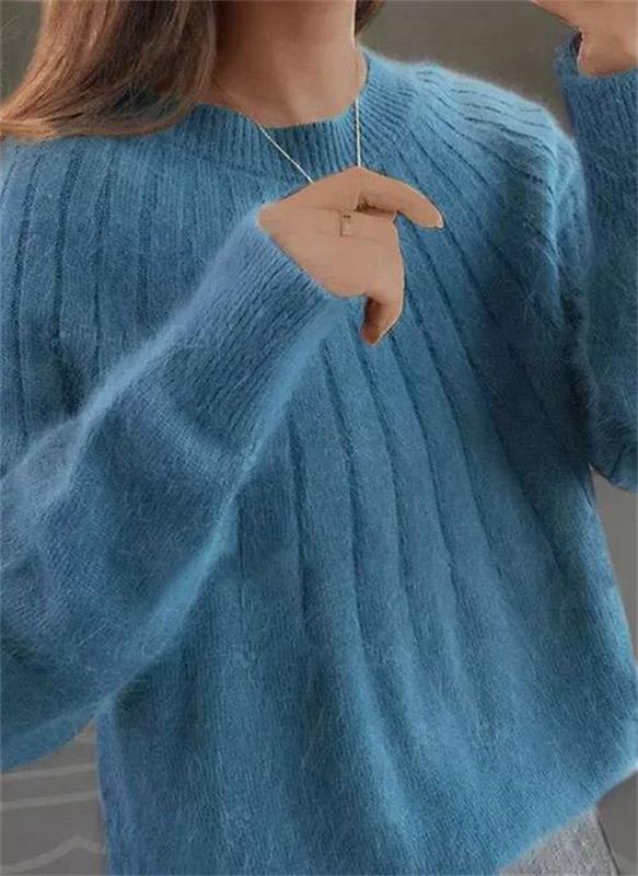 Georgia | Damen Rippstrickpullover Weit geschnitten