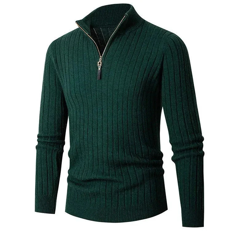 Gideon | Men's Ribbed Quarter Zip Sweater