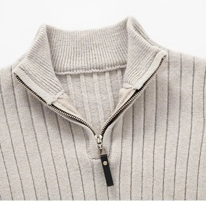 Gideon | Men's Ribbed Quarter Zip Sweater