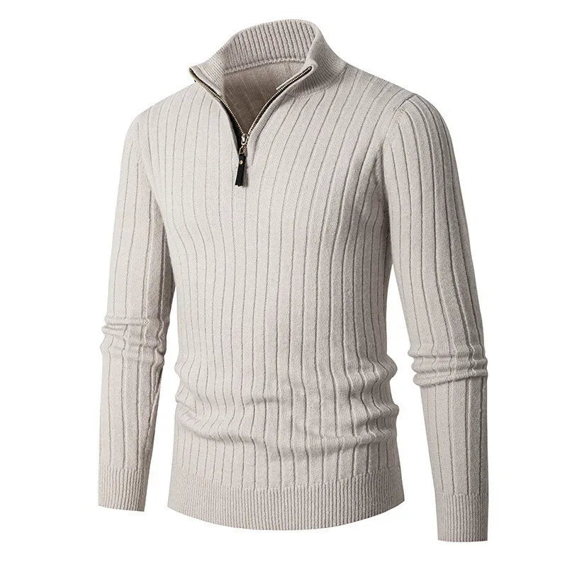 Gideon | Men's Ribbed Quarter Zip Sweater