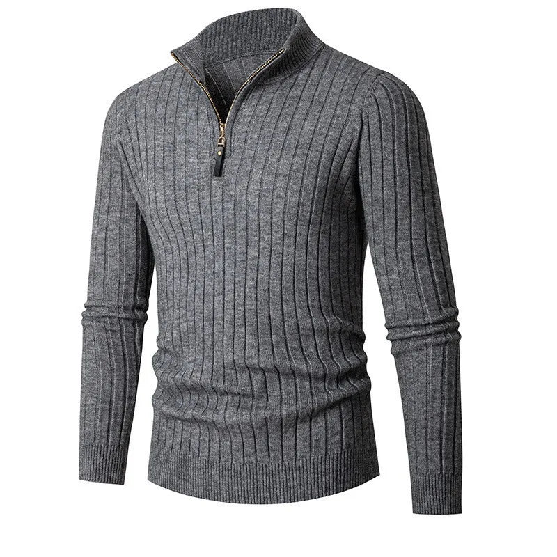 Gideon | Men's Ribbed Quarter Zip Sweater