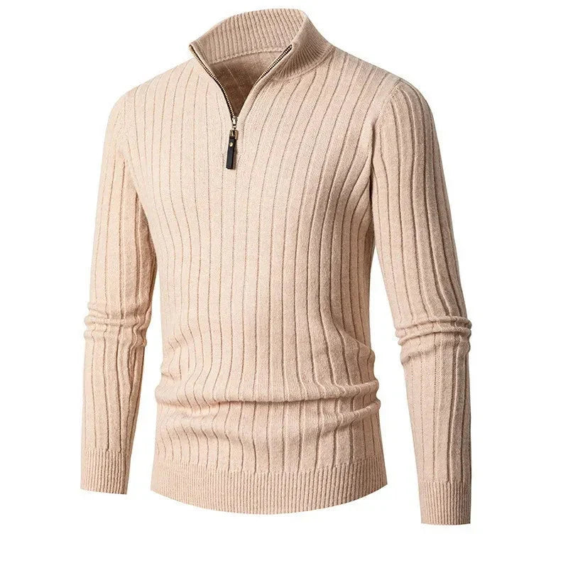 Gideon | Men's Ribbed Quarter Zip Sweater