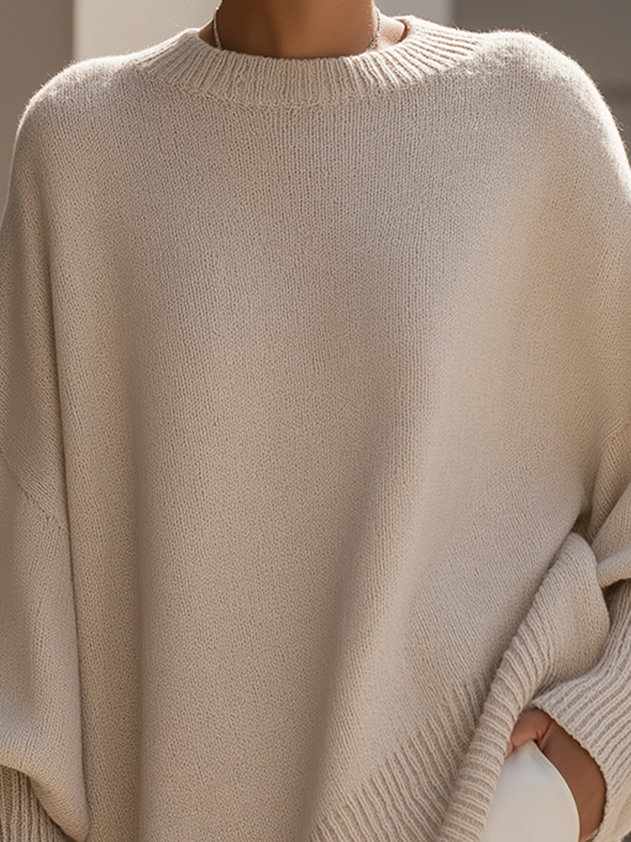 Giselle | Oversize-Fledermauspullover aus Strick für Damen