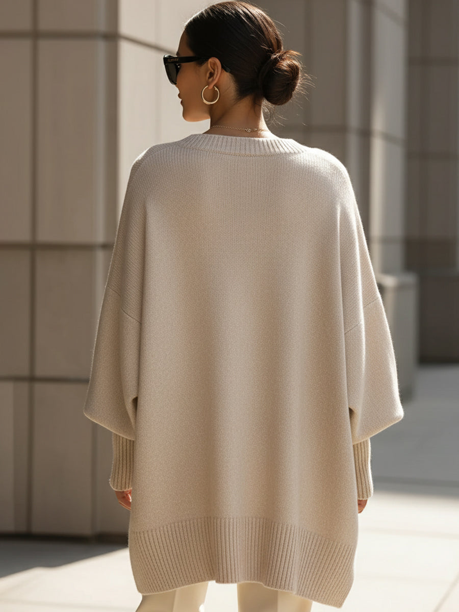 Giselle | Oversize-Fledermauspullover aus Strick für Damen