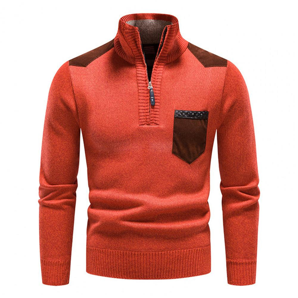 Gregor | Men's Quarter Zip Chest Pocket Sweater