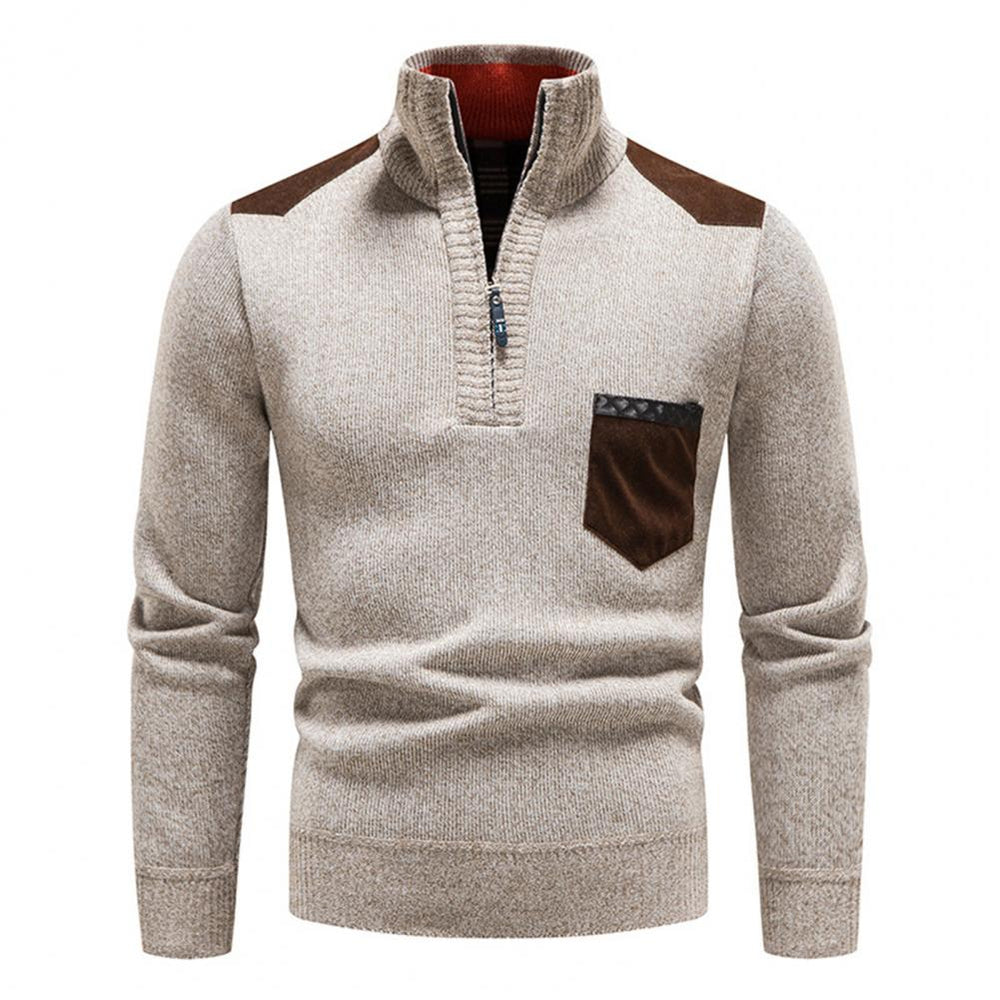 Gregor | Men's Quarter Zip Chest Pocket Sweater