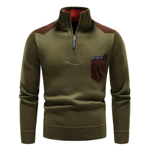 Gregor | Men's Quarter Zip Chest Pocket Sweater