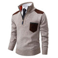 Griffin | Herren Strickpullover mit Viertelreißverschluss