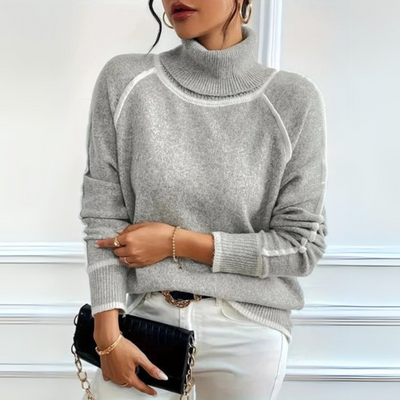 Guinevere | Damen-Rollkragenpullover mit Paspel