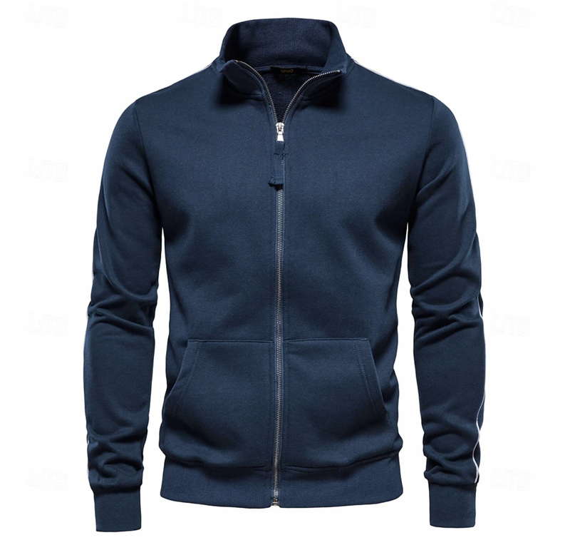 Hadrian | Herren-Cardigan mit durchgehendem Reißverschluss und Stehkragen