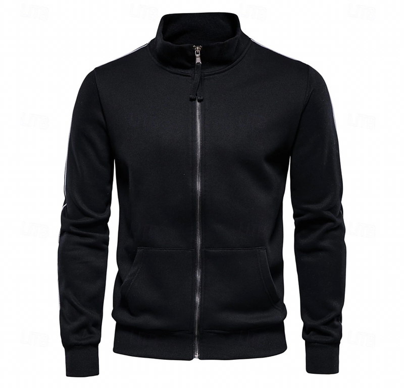 Hadrian | Herren-Cardigan mit durchgehendem Reißverschluss und Stehkragen