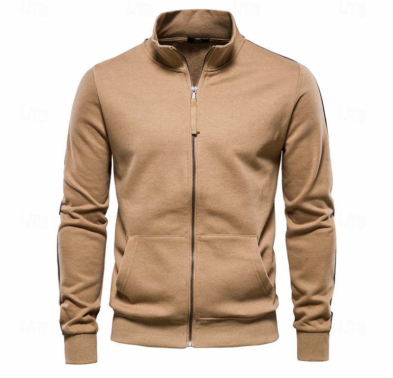 Hadrian | Herren-Cardigan mit durchgehendem Reißverschluss und Stehkragen