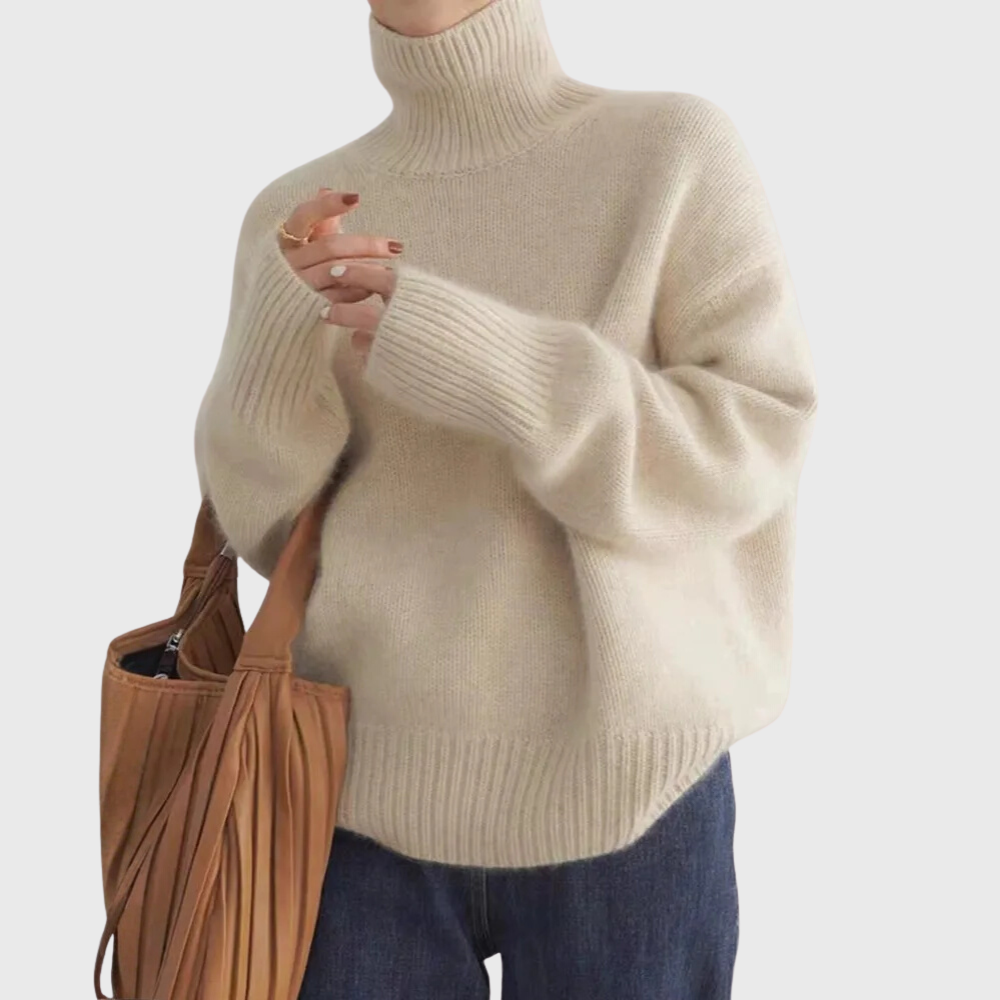 Halle | Women's Soft Knit Turtleneck Sweater