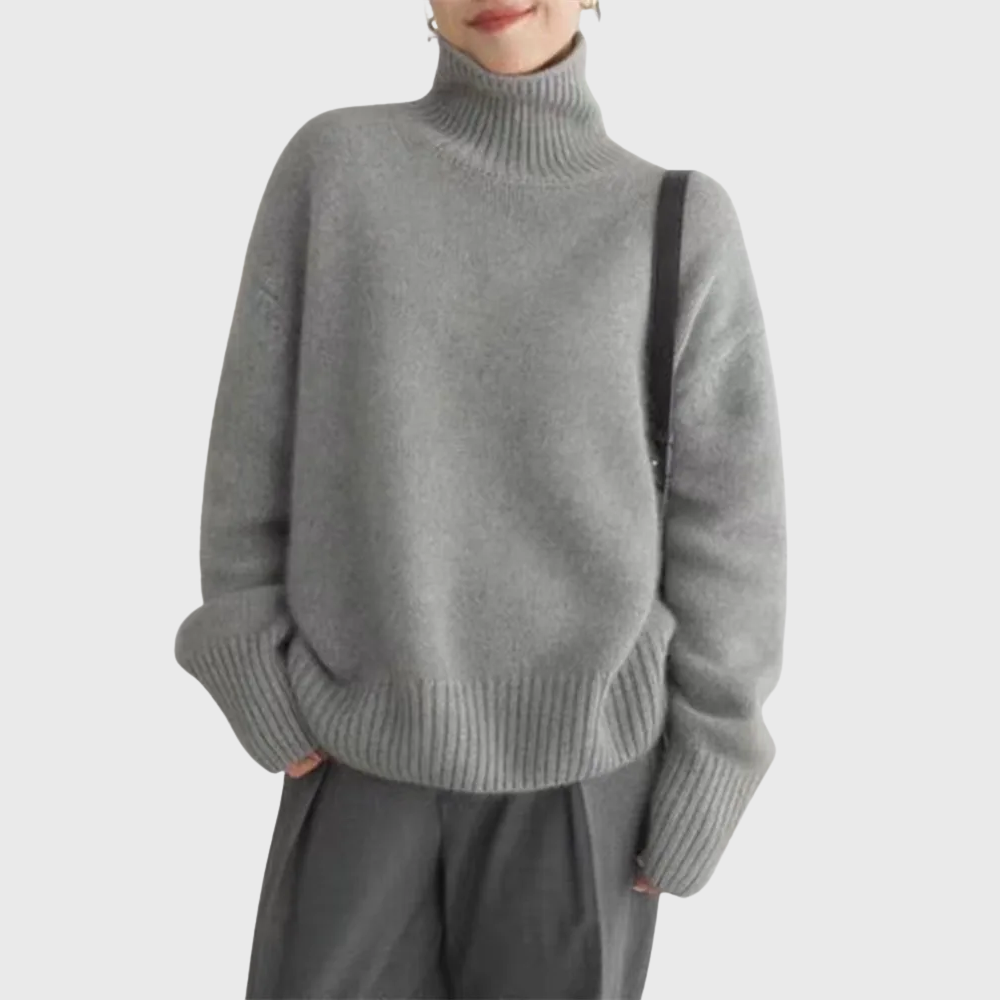 Halle | Women's Soft Knit Turtleneck Sweater