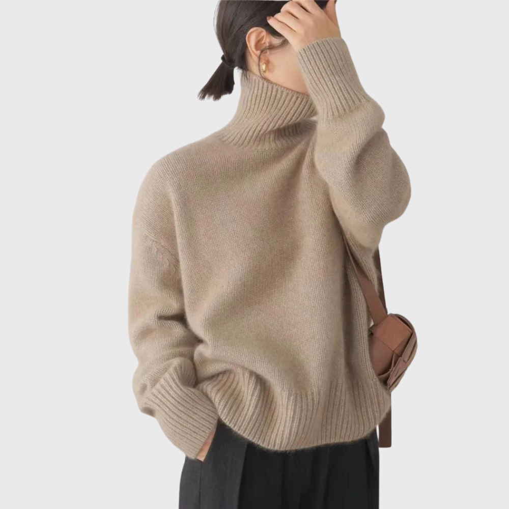 Halle | Women's Soft Knit Turtleneck Sweater