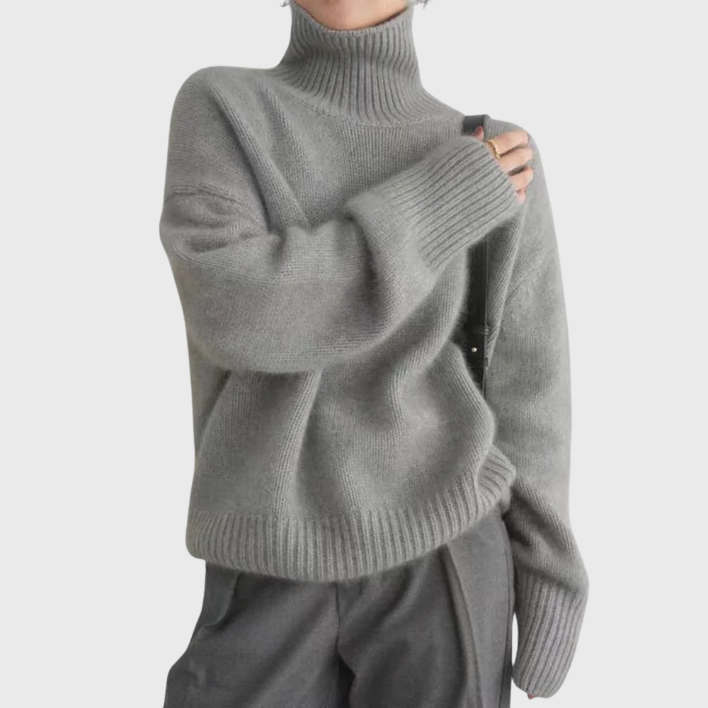 Halle | Women's Soft Knit Turtleneck Sweater